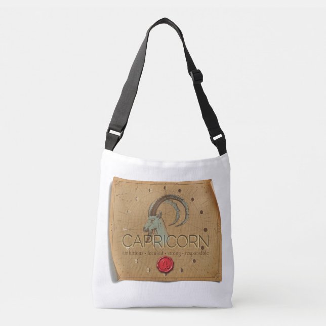 Stjärntecken - Stenbocken - Cross Body Tote Bag Axelväska (Framsida)
