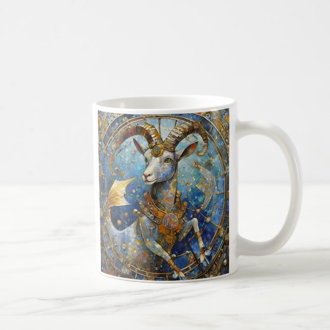 Stjärntecken - Stenbocken havsgeten Kaffemugg (Höger)