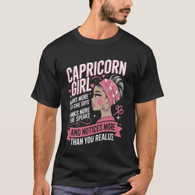 Stjärntecken Stenbocken Stjärnbild Födelsedag  T Shirt (Framsida)
