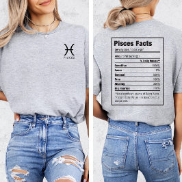 Stjärntecken Symbol för PISCES Zodiac Horoscope T Shirt