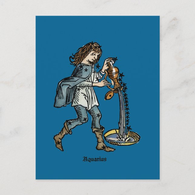 Stjärntecken: Vattumannen, 1482 Vykort (Framsida)