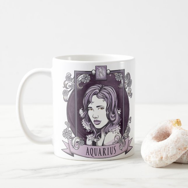 Stjärntecken - VATTUMANNEN Kaffemugg (Med munk)