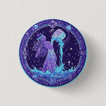 Stjärntecken Vattumannen med stjärnor och mystiska