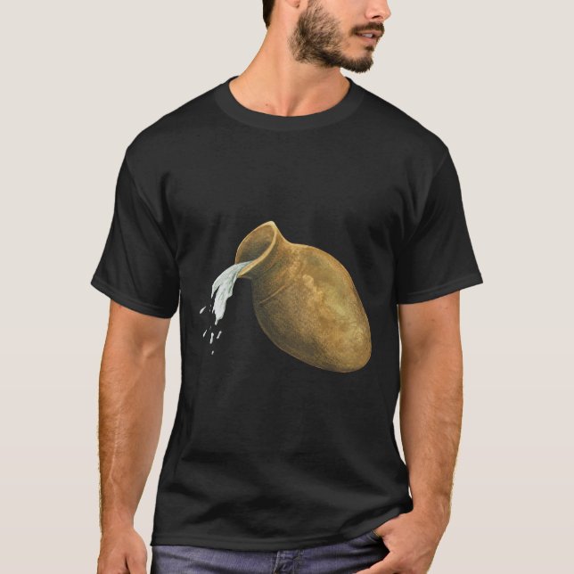 Stjärntecknet Aquarius vatten Bearer  zodiac astro T Shirt (Framsida)