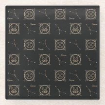 Stjärntecknet Black & Guld Zodiac Cancer Astrology
