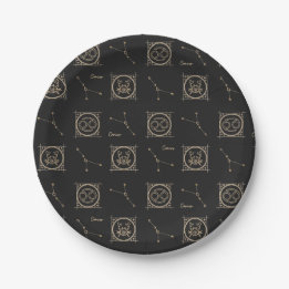 Stjärntecknet Black & Guld Zodiac Cancer Astrology
