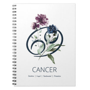 Stjärntecknet Cancer Zodiac Anteckningsbok