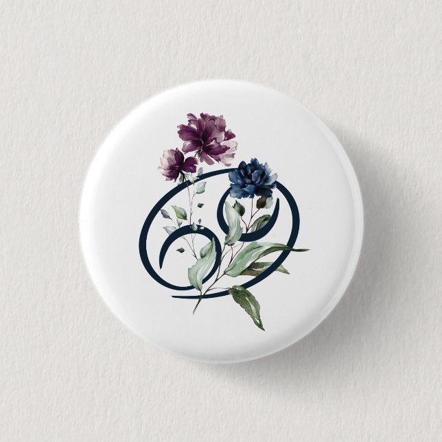 Stjärntecknet Cancer Zodiac Knapp (Framsida)