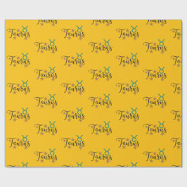 Stjärntecknet Figursättning av Papper Gult Bakgrun Presentpapper