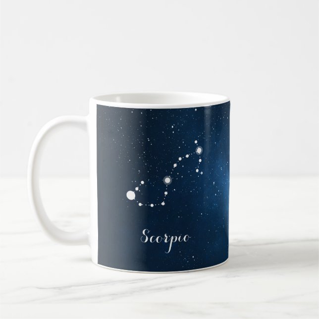 Stjärntecknet för Scorpio Constellation Zodiac Kaffemugg (Vänster)