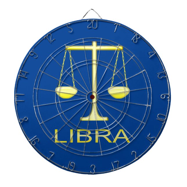 Stjärntecknet Libra Golden Scales Darttavla (Framsidan)