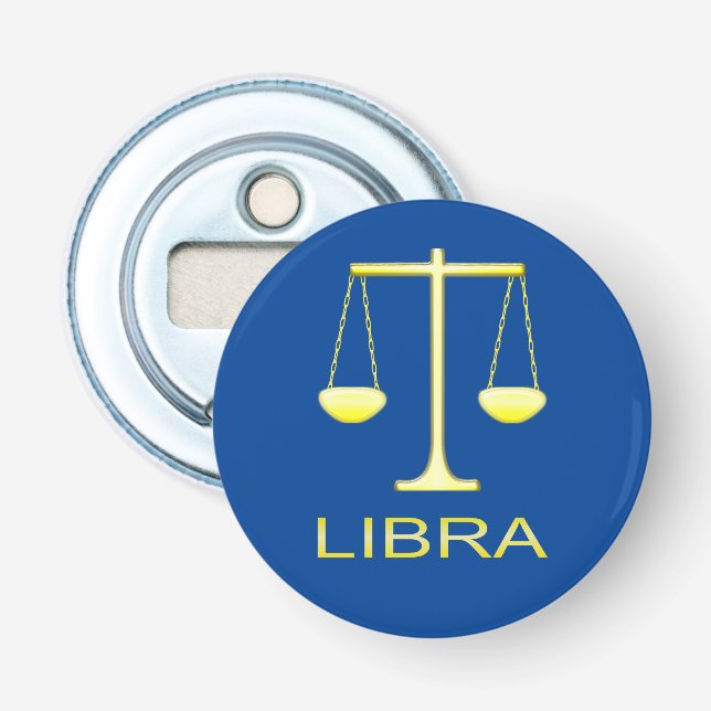 Stjärntecknet Libra Golden Scales Flasköppnare (Framsidan)