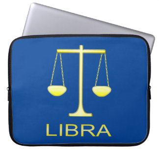 Stjärntecknet Libra Golden Scales Laptop Fodral