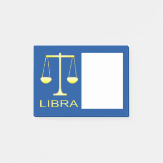 Stjärntecknet Libra Golden Scales Post-it Block