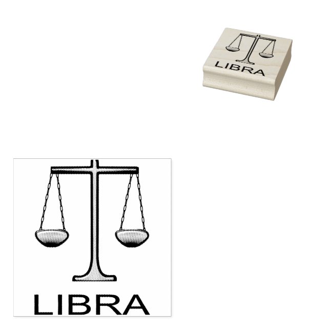 Stjärntecknet Libra Golden Scales Stämpel (Stämplad)