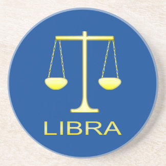 Stjärntecknet Libra Golden Scales Underlägg