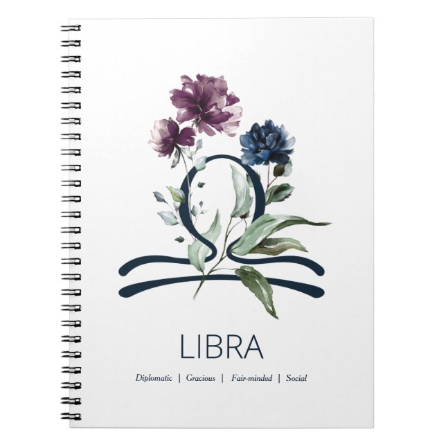 Stjärntecknet Libra Zodiac Anteckningsbok (Framsidan)