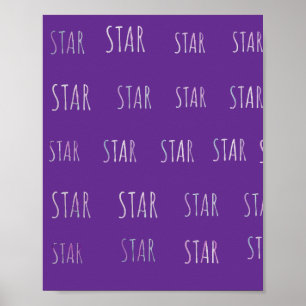 Stjärntextaffisch för en söt tillägg till alla rum poster