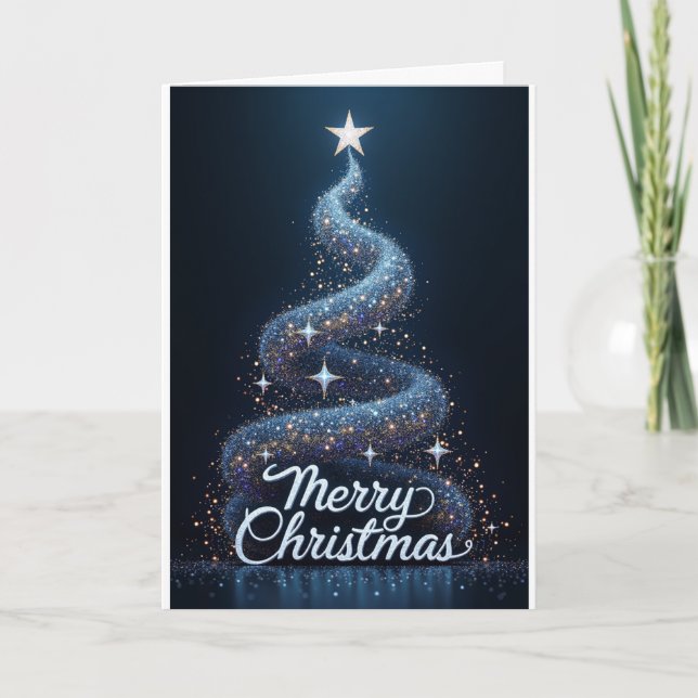Stjärnträdet – God Jul Gnista Kort (Framsida)