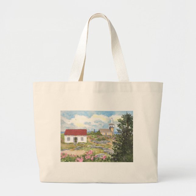 Stjäröns rumsvy Vy vid Isle of Shoals NH Jumbo Tygkasse (Framsidan)