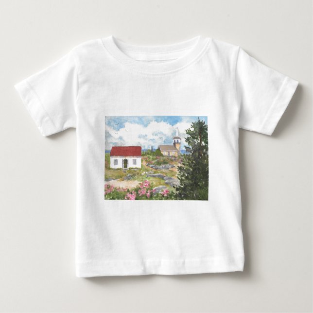 Stjäröns rumsvy Vy vid Isle of Shoals NH Tee Shirt (Framsida)