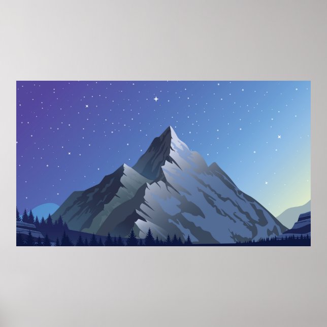 Stjärt himmel illustration poster (Framsidan)