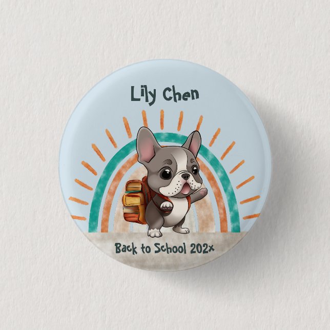 Stjärtbod i back to school, Fransk Knapp (Framsida)