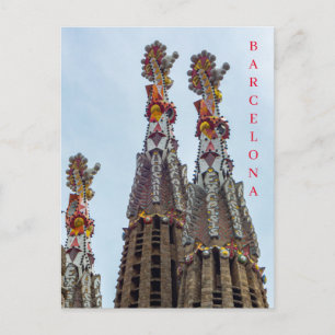 Stjärtevykort för Barcelona Sagrada Familia Vykort