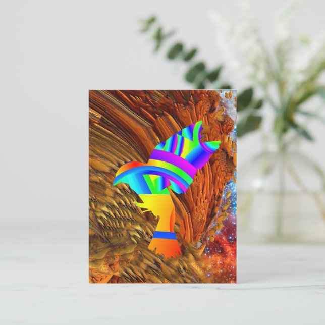 Stjärtfågelkort Vykort (Stående Fram)