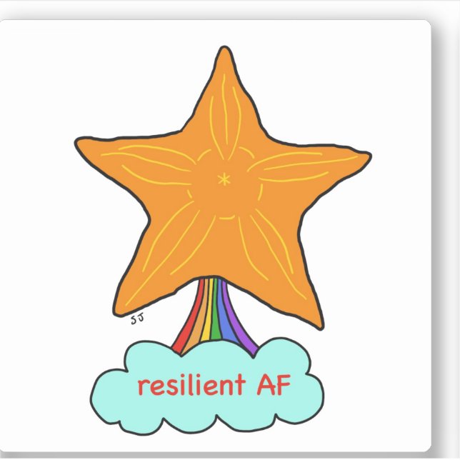 Stjärtfiskar Klistermärken (Framsida)