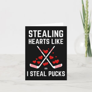 Stjärtgångjärnen som i Steal Pucks Valentines day Kort