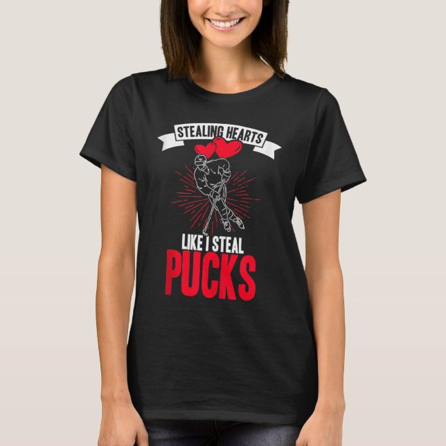 Stjärthjärdar som jag Steal Pucks Flowers Kärlek H T Shirt (Framsida)