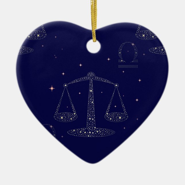 stjärtlibra julgransprydnad keramik (Framsidan)