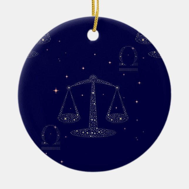 stjärtlibra julgransprydnad keramik (Framsidan)
