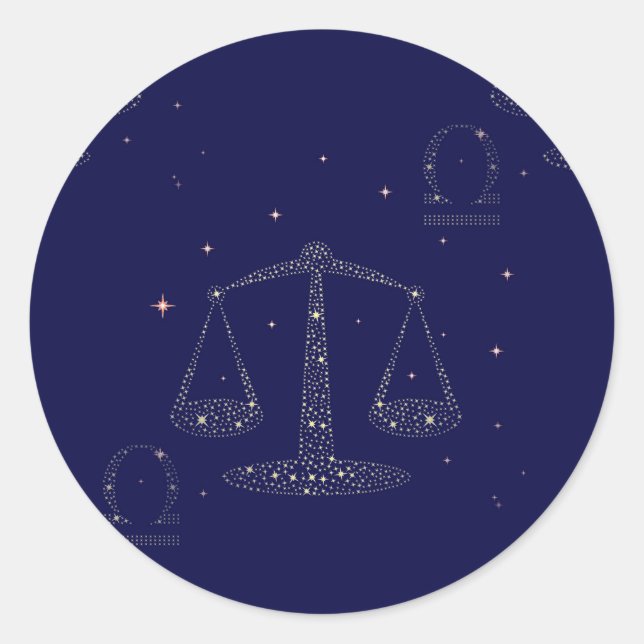 stjärtlibra runt klistermärke (Framsida)