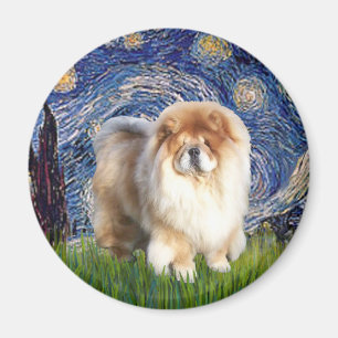 Stjärtnatt - Chow Chow (kräm) Magnet