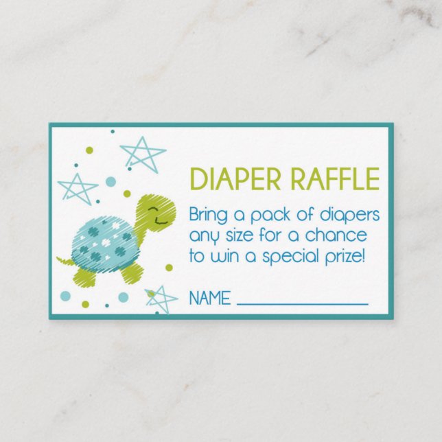 Stjärtsköldpadda Babyskor - blare Raffle Tilläggskort (Framsida)