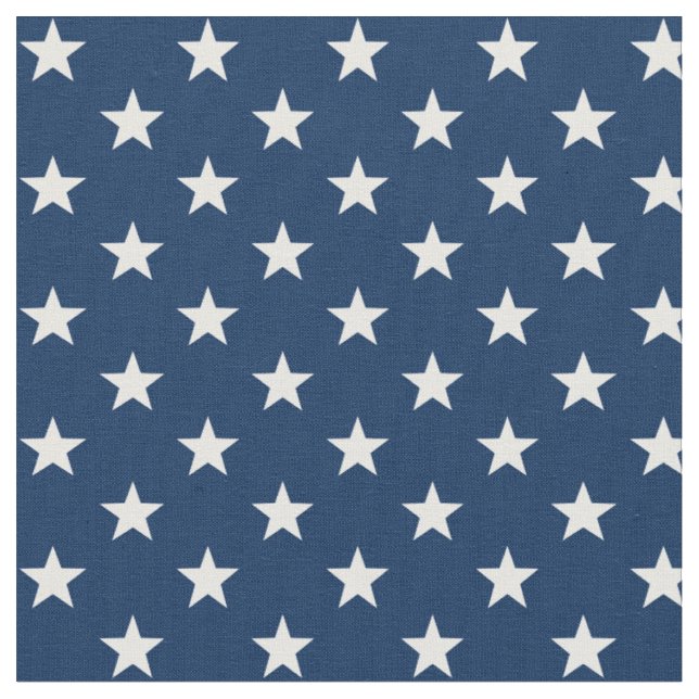 Stjärtspridd 1/2-tums Stars Blue USA Tyg (Närbild)