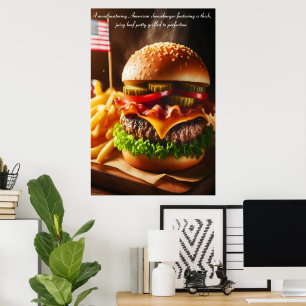 Stjärtspridd burgersensation 24 x 36 poster