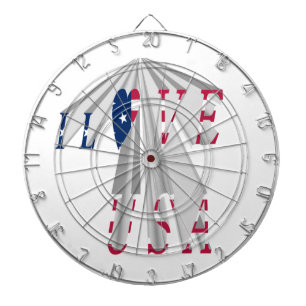 Stjärtspridd Påstående: Graphic I Kärlek USA Desig Darttavla