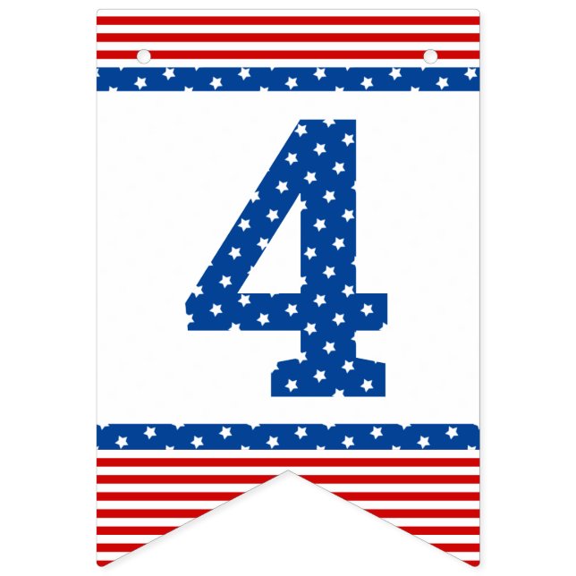 Stjärtspridd Rött vitt blått valfri Firande Vimplar (Trettonde flaggan)