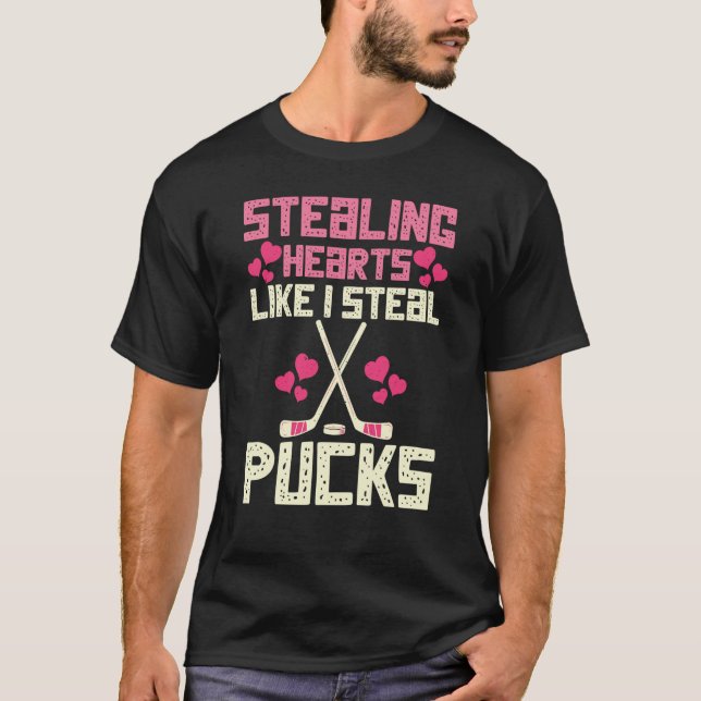 Stjärtvårtor som jag Steal Pucks Hockey 1 T Shirt (Framsida)