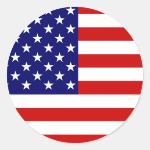 Stkcnt i USA flagga Runt Klistermärke