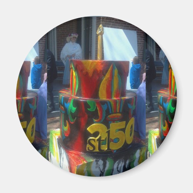 Stl250 Fleur De Lis Cake Magnet Payne Gentry House (Framsidan)