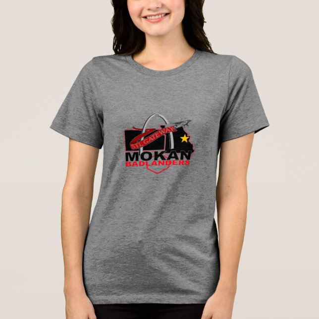 STL Gateway Badlanders Center Mörk Färg T Shirt (Framsida)