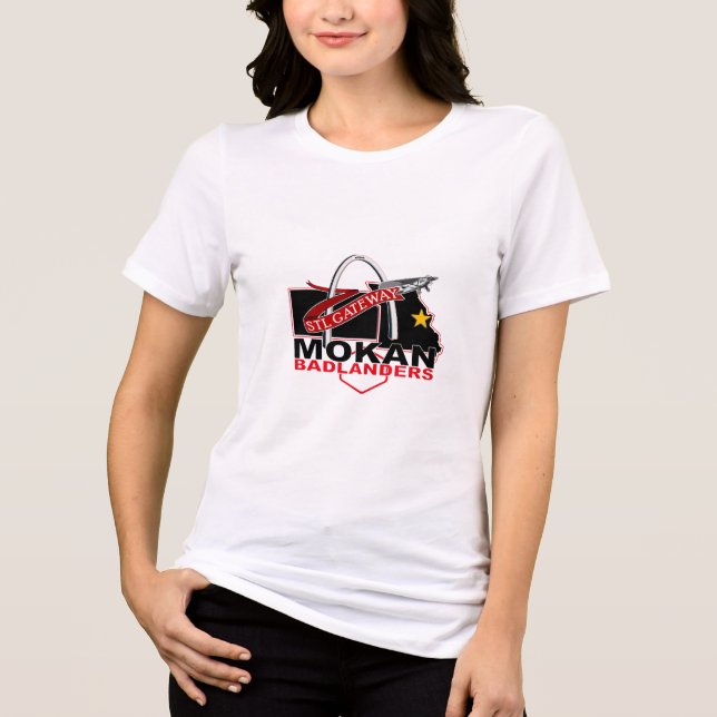 STL Gateway Badlanders har centrerats T Shirt (Framsida)