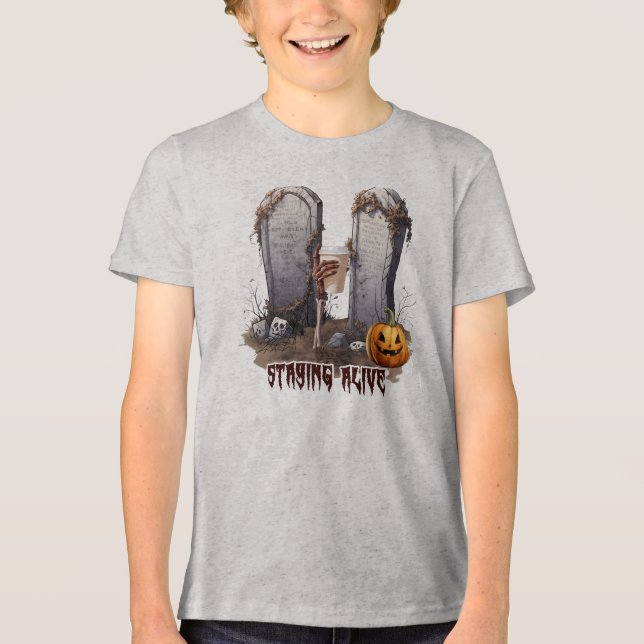 Stlay Alive Halloween T Shirt (Framsida)
