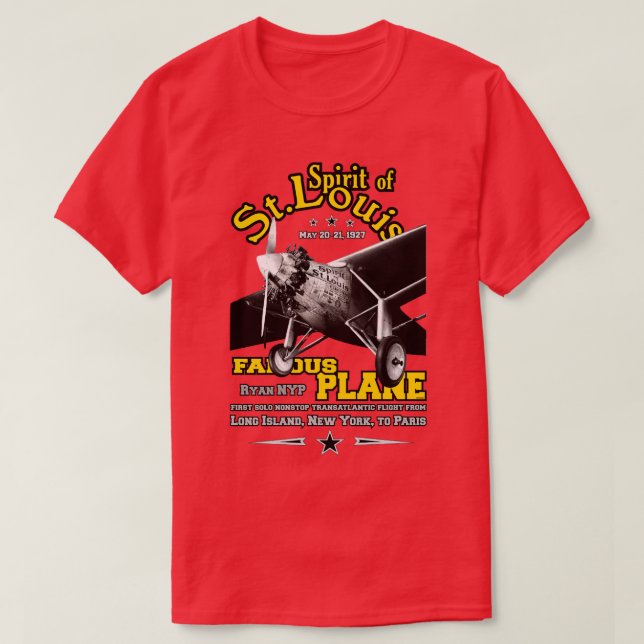 StLouis Berömd Flygplan T Shirt (Design framsida)