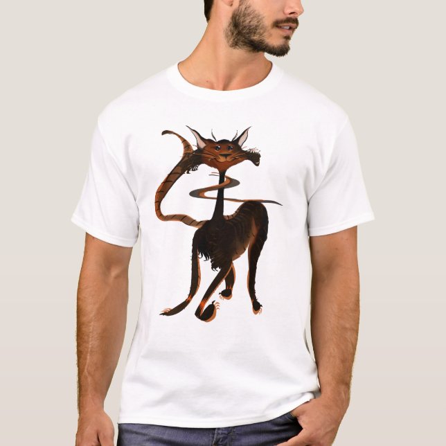 Stlylin brun kattskjorta t shirt (Framsida)