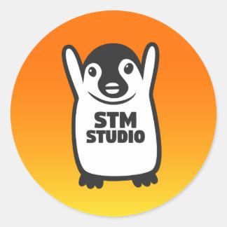 STM:S LOGOTYP STICKER RUNT KLISTERMÄRKE